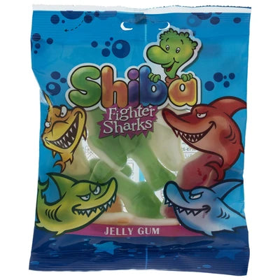 پاستیل میوه‌ای شیبا مدل fighter sharks