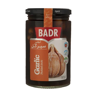 ترشی سیر گل قهوه‌ای ۶۵۰ گرمی بدر
