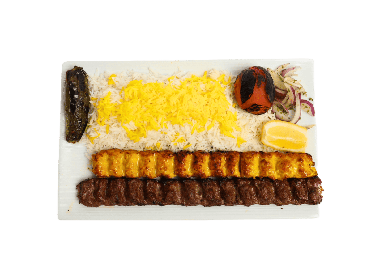 یک پرس کوبیده گوشت و مرغ